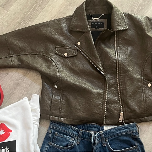 Bernardo Jackets & Blazers - Moto Jacket leather faux
